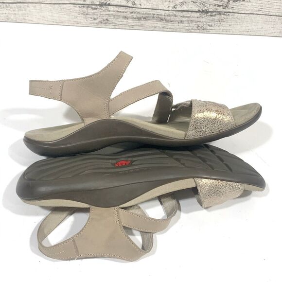 Abeo Bliss Post Metallic Leather Walking Comfort Sandals Size 9 Women’s - Picture 11 of 15